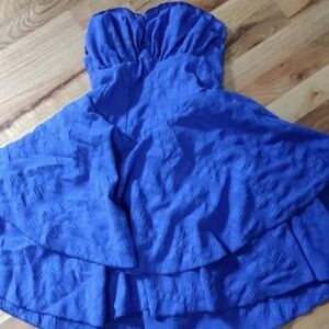 Cool Blue Strapless Dress